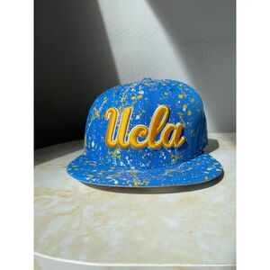 NWT RARE NEW ERA UCLA PAINT SPLATTER SNAPBACK NEW NCAA 5950 9FIFTY Blue Yellow
